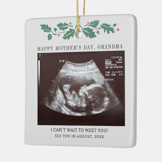 Moederdag Zwangerschap Ultrasound Grandma Keramisch Ornament (Links)