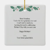 Moederdag Zwangerschap Ultrasound Grandma Keramisch Ornament (Achterkant)