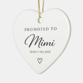 Moederdag zwangerschapscadeau om het te onthullen  keramisch ornament (Links)