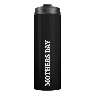 Moederdag Zwart & Wit Script Maatwerk  Thermosbeker