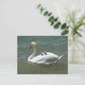 Moederdag zwenkvogels natuur schattig briefkaart (Staand voorkant)
