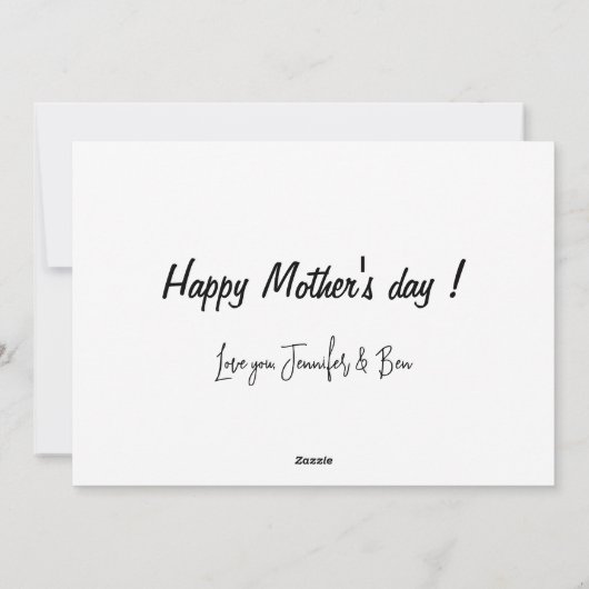 Moederdagen Fantasiekaart Feestdagenkaart (Achterkant)