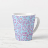 Moederdagen harten 01.Roze blauw BG Latte Mok (Rechterhoek)