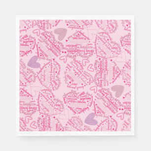 Moederdagen harten 01.Roze roze BG Servet