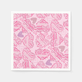 Moederdagen harten 01.Roze roze BG Servet