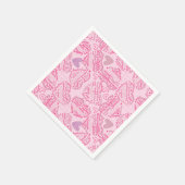 Moederdagen harten 01.Roze roze BG Servet (Hoek)