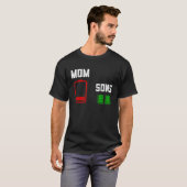 Moederdagen voor mama van zoon tweeling mam low ba t-shirt (Voorkant volledig)