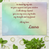 Moederdaggedicht ontwerp theedoek (Gevouwen)