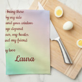 Moederdaggedicht ontwerp theedoek (Quarter Fold)