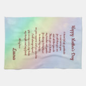 Moederdaggedicht ontwerp theedoek (Horizontaal)