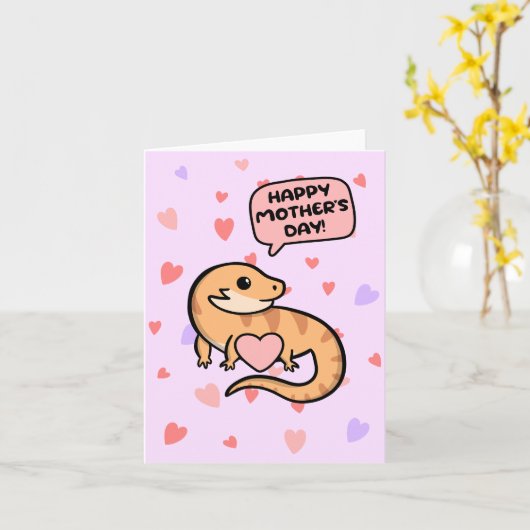 Moederdagkaart Baardagaam Kaart (Gele Bloem)