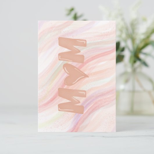 Moederdagkaart Bedankkaart (Staand voorkant)