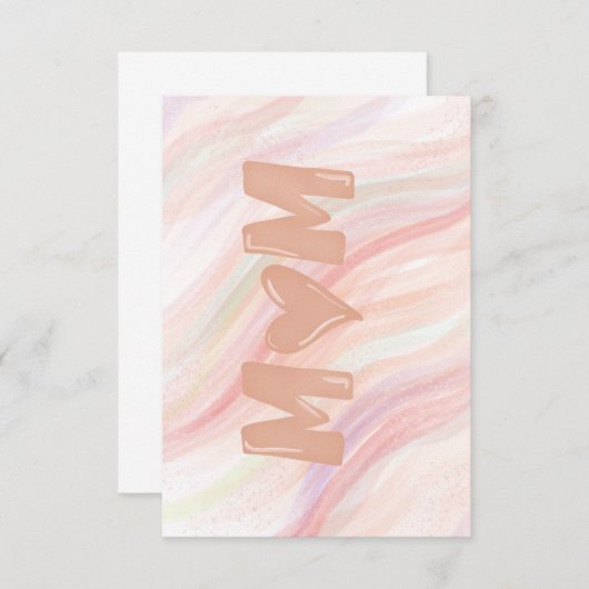 Moederdagkaart Bedankkaart (Voorkant / Achterkant)