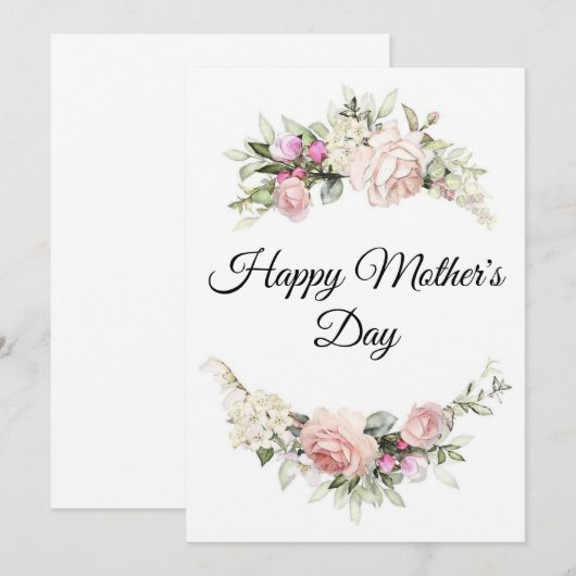 Moederdagkaart Bedankkaart (Voorkant / Achterkant)