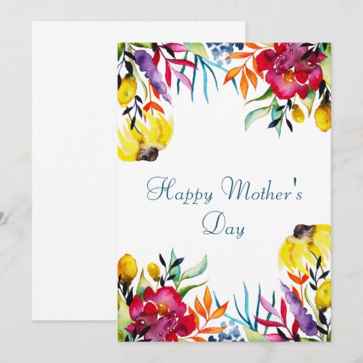 Moederdagkaart Bedankkaart (Voorkant / Achterkant)