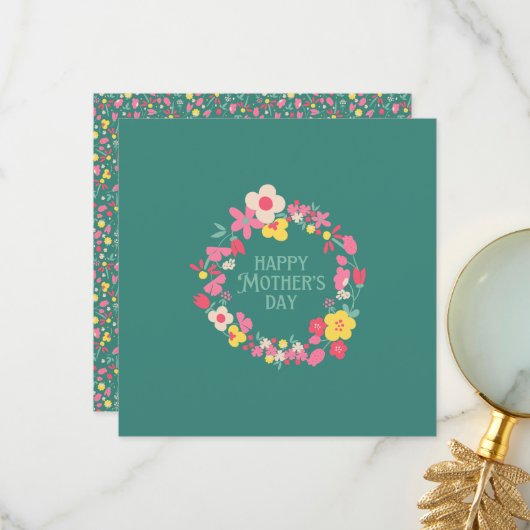 Moederdagkaart Bedankkaart (Voorkant / Achterkant in situ)