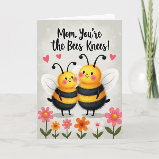 Moederdagkaart Bees Knees Kaart (Voorkant)