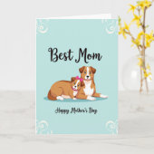 Moederdagkaart Beste Moeder Hond Kaart (Gele Bloem)