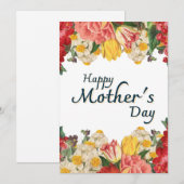 Moederdagkaart - Botanische wilde bloemen Feestdagenkaart (Voorkant / Achterkant)
