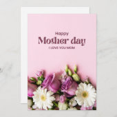 Moederdagkaart - Botanische wilde bloemen  Feestdagenkaart (Voorkant / Achterkant)