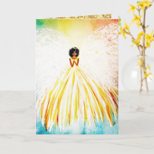 Moederdagkaart 'Bright Angel' Kaart (Gele Bloem)