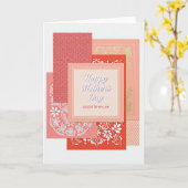 Moederdagkaart Coral Peach Kaart (Gele Bloem)