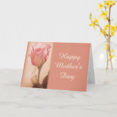 Moederdagkaart Dusky Rose Kaart (Gele Bloem)