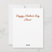 Moederdagkaart Feestdagenkaart (Achterkant)