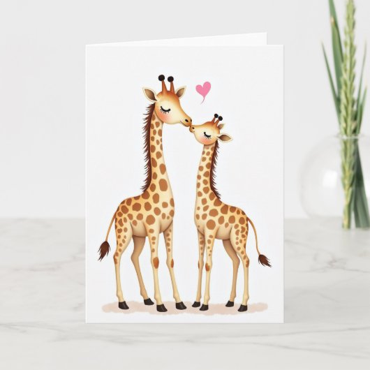 Moederdagkaart Giraffe Zoet Kaart (Voorkant)