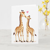 Moederdagkaart Giraffe Zoet Kaart (Gele Bloem)