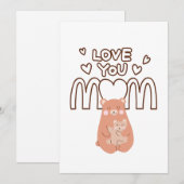 Moederdagkaart, Grappig Moederdaggeschenk voor mam Kaart (Voorkant / Achterkant)