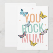 Moederdagkaart, Grappig Moederdaggeschenk voor moe Feestdagenkaart (Voorkant / Achterkant)