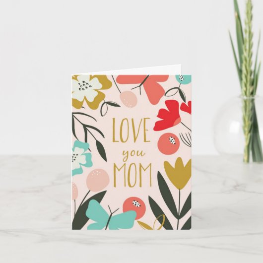 Moederdagkaart - Ik hou van je moeder Kaart (Voorkant)