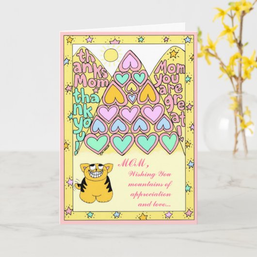 Moederdagkaart Kaart (Gele Bloem)