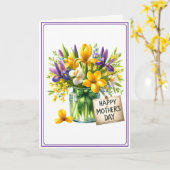 Moederdagkaart Kaart (Gele Bloem)