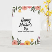 Moederdagkaart Koraal Vrouw Kaart (Gele Bloem)