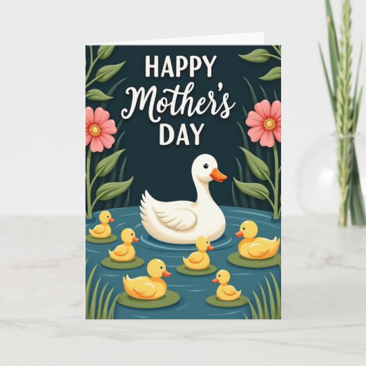 Moederdagkaart Lief Eendje Kaart (Voorkant)