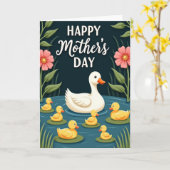 Moederdagkaart Lief Eendje Kaart (Gele Bloem)