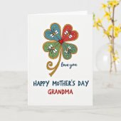Moederdagkaart Lucky Clover Kaart (Gele Bloem)
