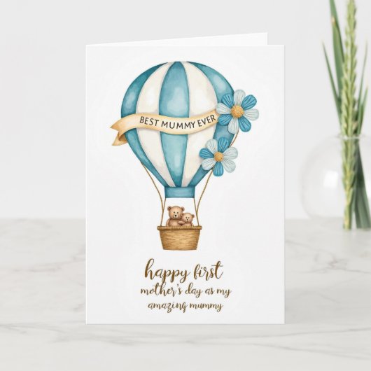 Moederdagkaart met ballonliefde kaart (Voorkant)