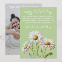 Moederdagkaart met Bleekgroene Margrieten|1 Foto