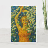 Moederdagkaart met bloemen feestdagen kaart (Achterkant)