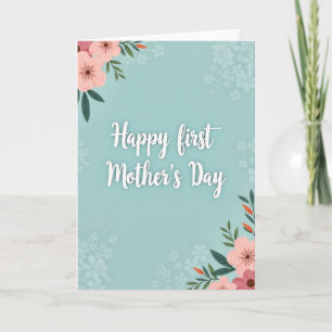 Moederdagkaart met bloemen in pastelkleuren kaart