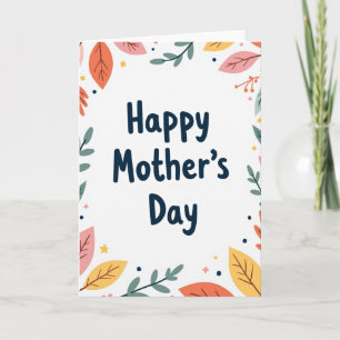 Moederdagkaart met bloemen kaart