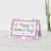 Moederdagkaart met bloemen kaart (Voorkant)