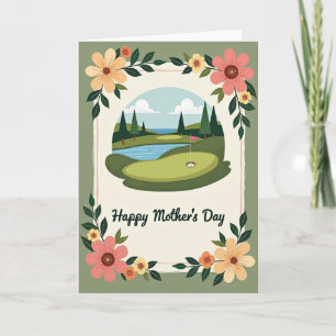Moederdagkaart met bloemenlandschap kaart