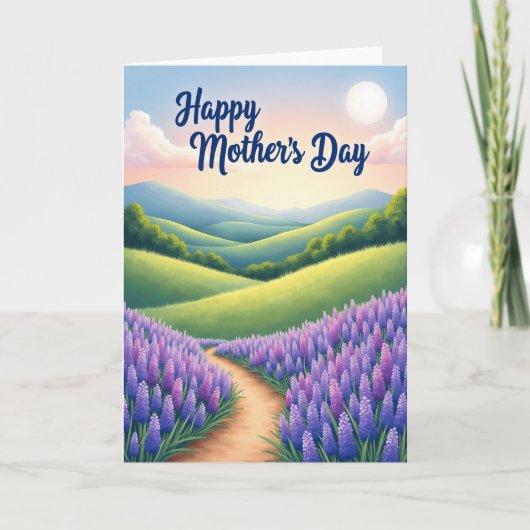 Moederdagkaart met bloemenpad kaart (Voorkant)