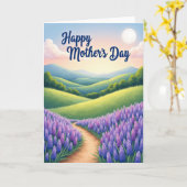 Moederdagkaart met bloemenpad kaart (Gele Bloem)