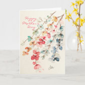 Moederdagkaart met bloemenvloed kaart (Gele Bloem)