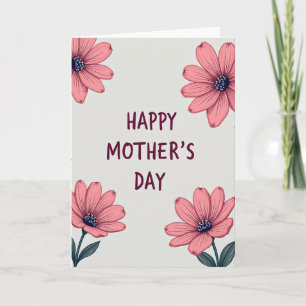 Moederdagkaart met bloemmotief kaart